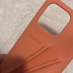 RHODE Orange Pink Slim Leather Phone Case Pro Max